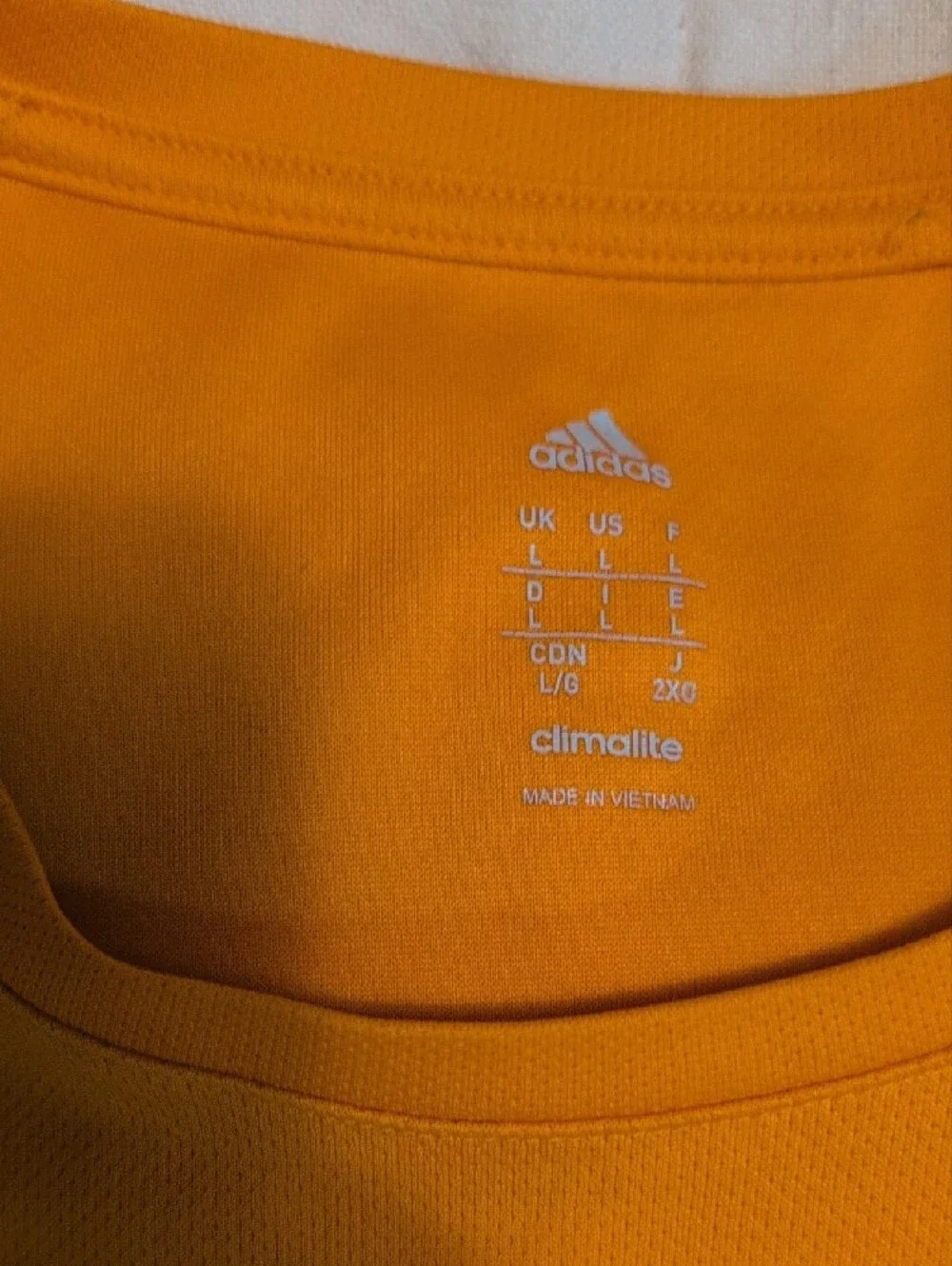 adidas Men’s Bright Orange Short Sleeve Athletic Tee